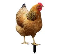 Chicken Yard: gallina realista realista con detalles de plumas vívidas | Partes de jardín de pollo | Estatua de gallo de aves de corral para una encantadora decoración al aire libre en jardines, céspe