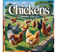 Chickens calendar 2026-2027: Your 2026-2027 farm-fresh planner: charming hens, bright color, and plenty of writing space.