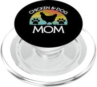 Chickens & Dog Mom Mujeres Niñas Perrito Madre Mascota Polluelo Granjero PopSockets PopGrip para MagSafe