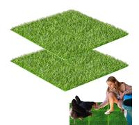 Chickens Nesting Box Pads, 2 piezas Washable Artificial Grass Carpet, Reusable Soft Turf Mat for Nest Floors, Pet Roosting, Garden, Backyard, and Lawns, 11,81 x 11,81 pulgadas