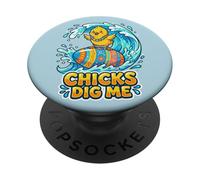 Chicks Dig Me Funny Easter Toddler Boys Men Happy Easter PopSockets PopGrip Adhesivo