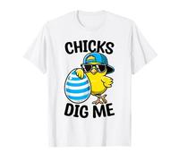 Chicks Dig Me Happy Easter Day Hunting Huevos Divertido Humor Chicos Camiseta