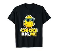 Chicks Dig Me Pascua Humor Vacaciones Temporada Granjero Primavera Camiseta