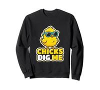 Chicks Dig Me Pascua Humor Vacaciones Temporada Granjero Primavera Sudadera