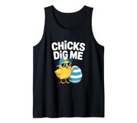 Chicks Dig Me Pollito Divertido De Pascua Cartoon Camiseta sin Mangas
