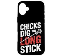 Chicks Dig The Long Stick Jugador de Lacrosse |- Carcasa para iPhone 16 Plus