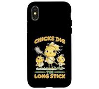Chicks Dig The Long Stick Jugador de Lacrosse - Carcasa para iPhone X/XS
