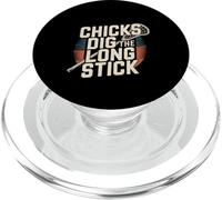 Chicks Dig The Long Stick Jugador de lacrosse -- PopSockets PopGrip para MagSafe