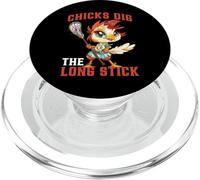 Chicks Dig The Long Stick Jugador de Lacrosse - PopSockets PopGrip para MagSafe