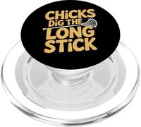 Chicks Dig The Long Stick Jugador de Lacrosse |- PopSockets PopGrip para MagSafe