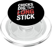 Chicks Dig The Long Stick Jugador de Lacrosse |- PopSockets PopGrip para MagSafe