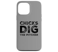 Chicks Dig The Pitcher - Divertido Amante del béisbol Carcasa para iPhone 13 Pro MAX
