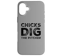 Chicks Dig The Pitcher - Divertido Amante del béisbol Carcasa para iPhone 16 Plus