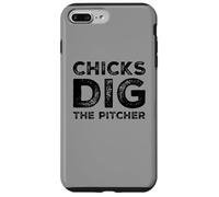 Chicks Dig The Pitcher - Divertido Amante del béisbol Carcasa para iPhone 7 Plus/8 Plus