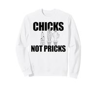 Chicks Not Pricks Funny Cactus Feminista BFF Amigo Meme Sudadera