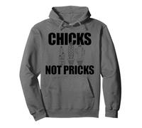 Chicks Not Pricks Funny Cactus Feminista BFF Amigo Meme Sudadera con Capucha