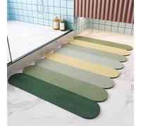 Chickwin Alfombra de Baño Absorbente Secado Rápido Diatomita, Color Degradado Alfombra Baño Antideslizante Alfombrillas de Baño Alfombrillas Baño para Cocina y Dormitorio (80x120cm,Verde)