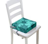 Chickwin Asiento Elevador Ninos Bebé Infantil Mesa, Asiento Portátil para de Comedor Sillas Gruesas Desmontables Cojín de Asiento Ajustable (Tortuga verde,40x40x10cm)