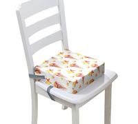 Chickwin Asiento Elevador Niños para la Mesa, Alzador Silla para Niños Comer Portátil Desmontable Elevador Cojín de Asiento con 2 Hebillas de Seguridad Correas (Medusa 9,32 * 32 * 8cm)