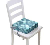 Chickwin Asiento Elevador Niños para la Mesa, Alzador Silla para Niños Comer Portátil Desmontable Elevador Cojín de Asiento con 2 Hebillas de Seguridad Correas (Medusa 2,32 * 32 * 8cm)