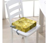 Chickwin Asiento Elevador Niños para la Mesa, Alzador Silla para Niños Comer Portátil Desmontable Elevador Cojín de Asiento con 2 Hebillas de Seguridad Correas (Impresión mármol 2,32 * 32 * 8cm)