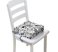 Chickwin Asiento Elevador Niños para la Mesa, Alzador Silla para Niños Comer Portátil Desmontable Elevador Cojín de Asiento con 2 Hebillas de Seguridad Correas (Lindo pez 5,32 * 32 * 8cm)