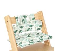 Chickwin Cojín Trona Bebe, Funda Trona Universal Cojin Trona Suave y Cómodo Cojín Trona Madera Lavable para Todo Tipo de Sillas (45 * 27cm,Hoja Verde)