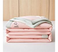 Chickwin Colcha Acolchada, Estilo Bloque Color Colchas Acolchadas Cama 90/135/150/180, Cubrecama Verano Reversible Microfibra Suave Cómoda para Cama Individual Matrimonio (Rosa,180x200cm)