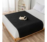 Chickwin Empapadores Reutilizables para Perros Fundas para Camas para Perros, Lavable Alfombra Perro, Alfombras Antideslizante Absorbentes de Adiestramiento Caninas (170x210cm,Negro)