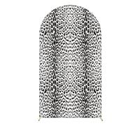 Chickwin Estilo Leopardo Sencillo Telón de Fondo de Arco,Tela de Telón de Fondo de Arco de Boda Elastico,para Fotográfico,Cubierta de Soporte,Fiesta,Ceremonia de Boda (Negro Blanco 2,4FT(55x120cm))