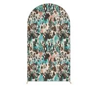 Chickwin Estilo Leopardo Sencillo Telón de Fondo de Arco,Tela de Telón de Fondo de Arco de Boda Elastico,para Fotográfico,Cubierta de Soporte,Fiesta,Ceremonia de Boda (Azul,7.2FT(122x220cm))