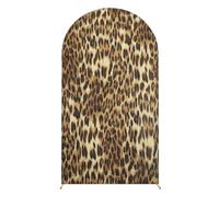 Chickwin Estilo Leopardo Sencillo Telón de Fondo de Arco,Tela de Telón de Fondo de Arco de Boda Elastico,para Fotográfico,Cubierta de Soporte,Fiesta,Ceremonia de Boda (Leopardo,7.2FT(122x220cm))