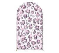 Chickwin Estilo Leopardo Sencillo Telón de Fondo de Arco,Tela de Telón de Fondo de Arco de Boda Elastico,para Fotográfico,Cubierta de Soporte,Fiesta,Ceremonia de Boda (Rosa,4FT(55x120cm))