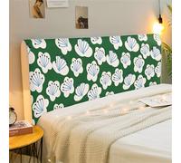 Chickwin Funda de Cabecera de Cama, Hermosas Flores Liso Cubierta para Cabecero de Cama, Funda de Protección de Cabecera Elástica, Protectora de Cabeceros para Decoración (160cm,Verde Oscuro)