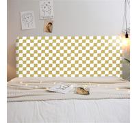 Chickwin Funda de Cabecera de Cama Nórdico Simple, Cabecera Esponjoso Elástica, Cubierta para Cabecero de Cama Ajustable, Protectora de Cabeceros Todo Incluido (Amarillo,200cm)