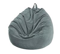 Chickwin - Funda de puf, Pera, sillón de Pera sin Relleno, para Exterior e Interior, relajación, Chaise Longue de salón, Dormitorio cojín (Antracita, 70 x 80 cm)