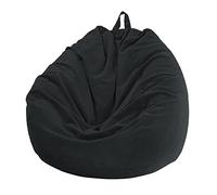 Chickwin - Funda de puf, Pera, sillón de Pera sin Relleno, para Exterior e Interior, relajación, Chaise Longue de salón, Dormitorio cojín (Negro, 85 x 110 cm)