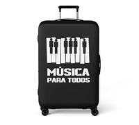 Chickwin Funda Maleta Elástica, 3D Anti-Polvo Funda Maleta Grande, Cubierta de Equipaje Suave Lavable para Equipaje de 18-32 Pulgadas Carrito de Viaje (Teclas de Piano,S)