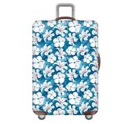 Chickwin Funda Maleta Elástica, Anti-Polvo Funda Maleta Grande, Cubierta de Equipaje Suave Lavable para Equipaje de 18-32 Pulgadas Carrito de Viaje (Mar de Flores Azules,XL)