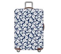 Chickwin Funda Maleta Elástica, Anti-Polvo Funda Maleta Grande, Cubierta de Equipaje Suave Lavable para Equipaje de 18-32 Pulgadas Carrito de Viaje (Hibisco Blanco,L)