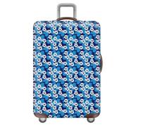 Chickwin Funda Maleta Elástica, Anti-Polvo Funda Maleta Grande, Cubierta de Equipaje Suave Lavable para Equipaje de 18-32 Pulgadas Carrito de Viaje (Azul y Blanco,XL)
