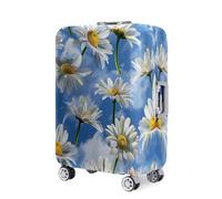 Chickwin Funda Maleta Elástica, Anti-Polvo Funda Maleta Grande Margarita 3D Cubierta de Equipaje Suave Lavable para Equipaje de 18-32 Pulgadas Carrito de Viaje (Azul Cielo Transparente,S)