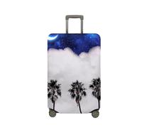 Chickwin Funda Maleta Mediana Funda Maleta Cabina Elástica 18-32 Pulgadas 3D Cocotero Imprimir Grande Cubierta de Equipaje Suave Anti-Polvo Protector Equipaje (Nubes Blancas,S)