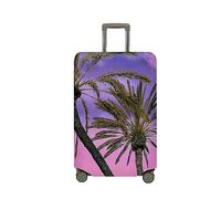 Chickwin Funda Maleta Mediana Funda Maleta Cabina Elástica 18-32 Pulgadas 3D Cocotero Imprimir Grande Cubierta de Equipaje Suave Anti-Polvo Protector Equipaje (Rosa Púrpura,XL)