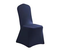 Chickwin Funda Silla Boda, Fundas de Sillas para Bodas de Spandex Poliéster Elástico Universal Lavables para Fiestas Decoración Evento Ceremonia Banquete Restaurante Hotel (Azul Marino,2 Piezas)