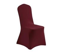 Chickwin Funda Silla Boda, Fundas de Sillas para Bodas de Spandex Poliéster Elástico Universal Lavables para Fiestas Decoración Evento Ceremonia Banquete Restaurante Hotel (Borgoña,2 Piezas)