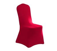 Chickwin Funda Silla Boda, Fundas de Sillas para Bodas de Spandex Poliéster Elástico Universal Lavables para Fiestas Decoración Evento Ceremonia Banquete Restaurante Hotel (Rojo,4 Piezas)