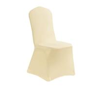 Chickwin Funda Silla Boda, Fundas de Sillas para Bodas de Spandex Poliéster Elástico Universal Lavables para Fiestas Decoración Evento Ceremonia Banquete Restaurante Hotel (Color Caqui,2 Piezas)