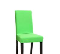 Chickwin Fundas para Sillas de Comedor Pack 2 4 6,Color Sólido Simple Estilo Elasticas Universal Cubiertas para Sillas Respaldo Alto Funda para Boda Fiesta Restaurante (Verde Fluorescente,6 Piezas)