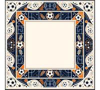 Chickwin Mahjong Table Mat con Bolsa de Almacenamiento (Fútbol 03,60x60cm) | Mahjong Mat para Mahjong Juego de Mesa, Reducción de Ruido, Tapete Cartas para Juegos de Póquer, Azulejos, 3D Fútbol
